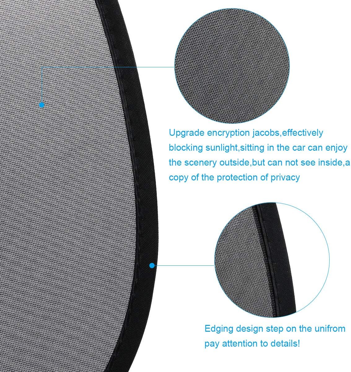 Thumbnail 2 de URAQT Car Sun Shade for Baby Kids (2-Pack) – UV Protection Window Visors, 44x36 cm, Fits Most Vehicles