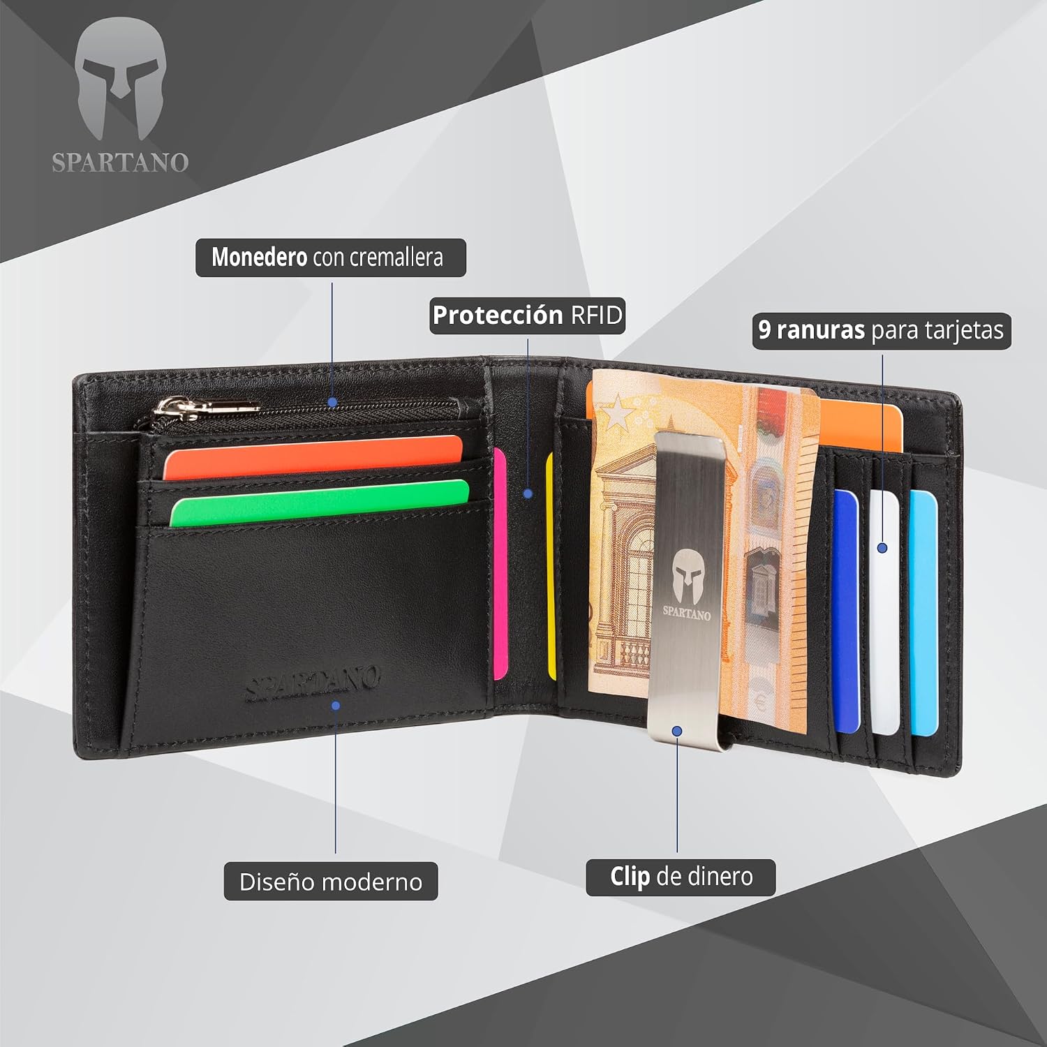 Thumbnail 1 de SPARTANO ADE Carteras RFID 11,5 x 8 cm