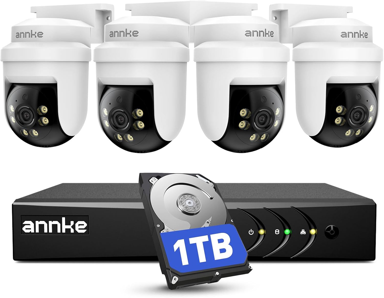 Detalle de ANNKE 3K Système de caméras filaires extérieures PTZ 4X + DVR 8 canaux 5MP Lite, détection IA et audio
