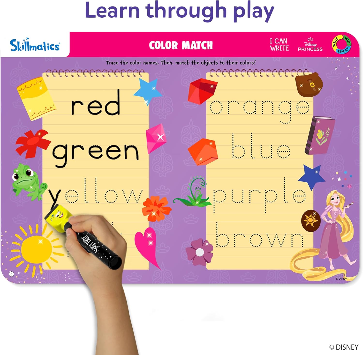 Detalle 2 de Skillmatics I Can Write Disney Princess 6 mats