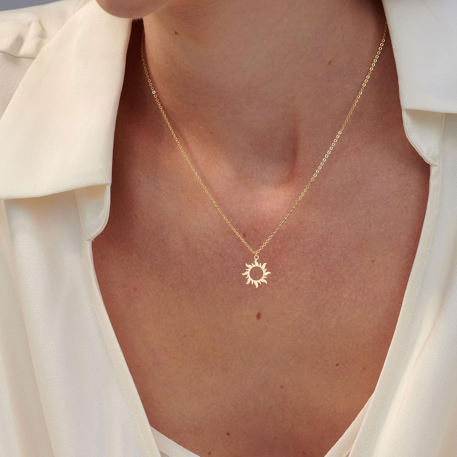 Detalle 2 de HANLI Halskette 14K Gold vergoldet 42 cm