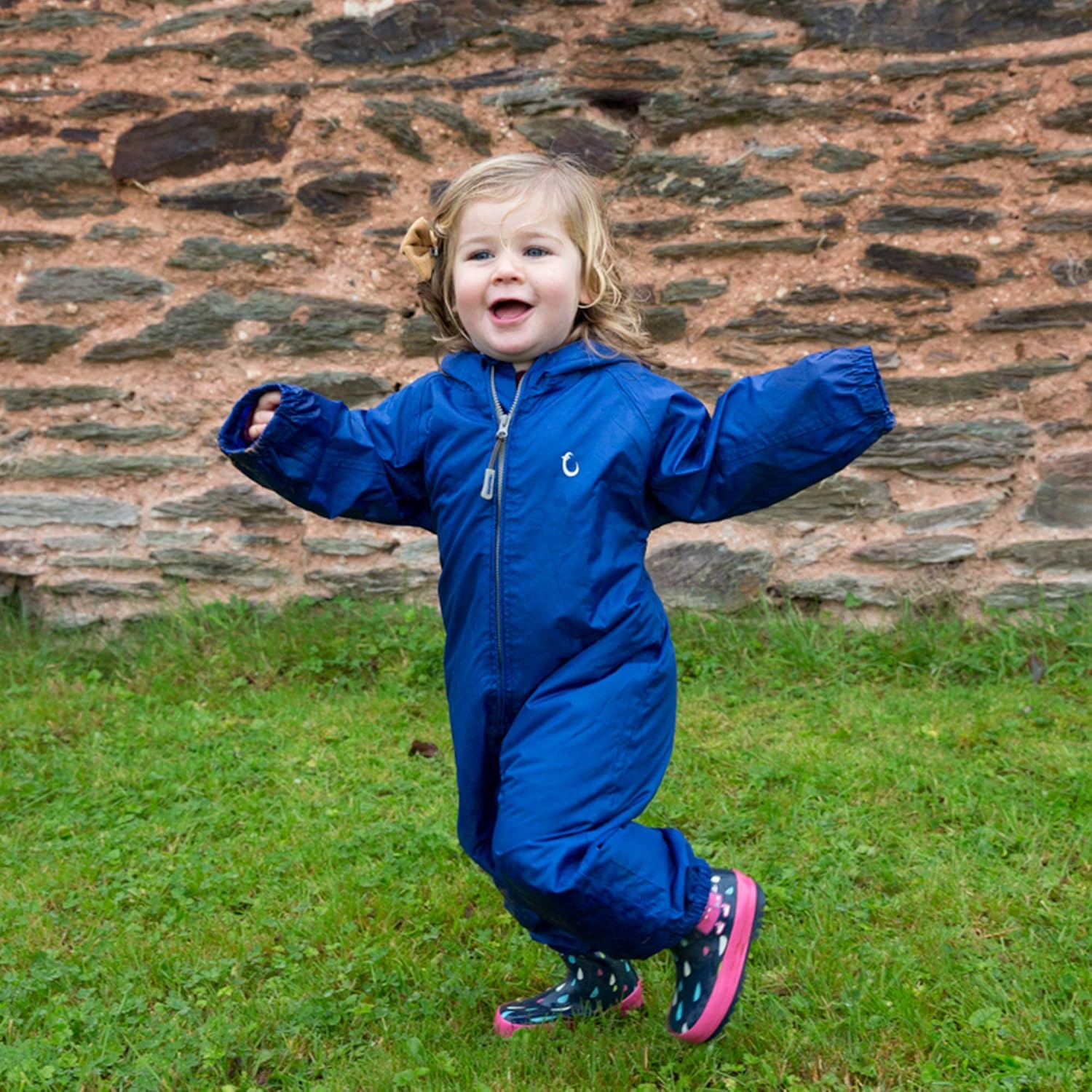 Detalle de HIPPYCHICK Waterproof Packasuit (All-in-One) for Rain and Outdoor Activities in Nebulas Blue