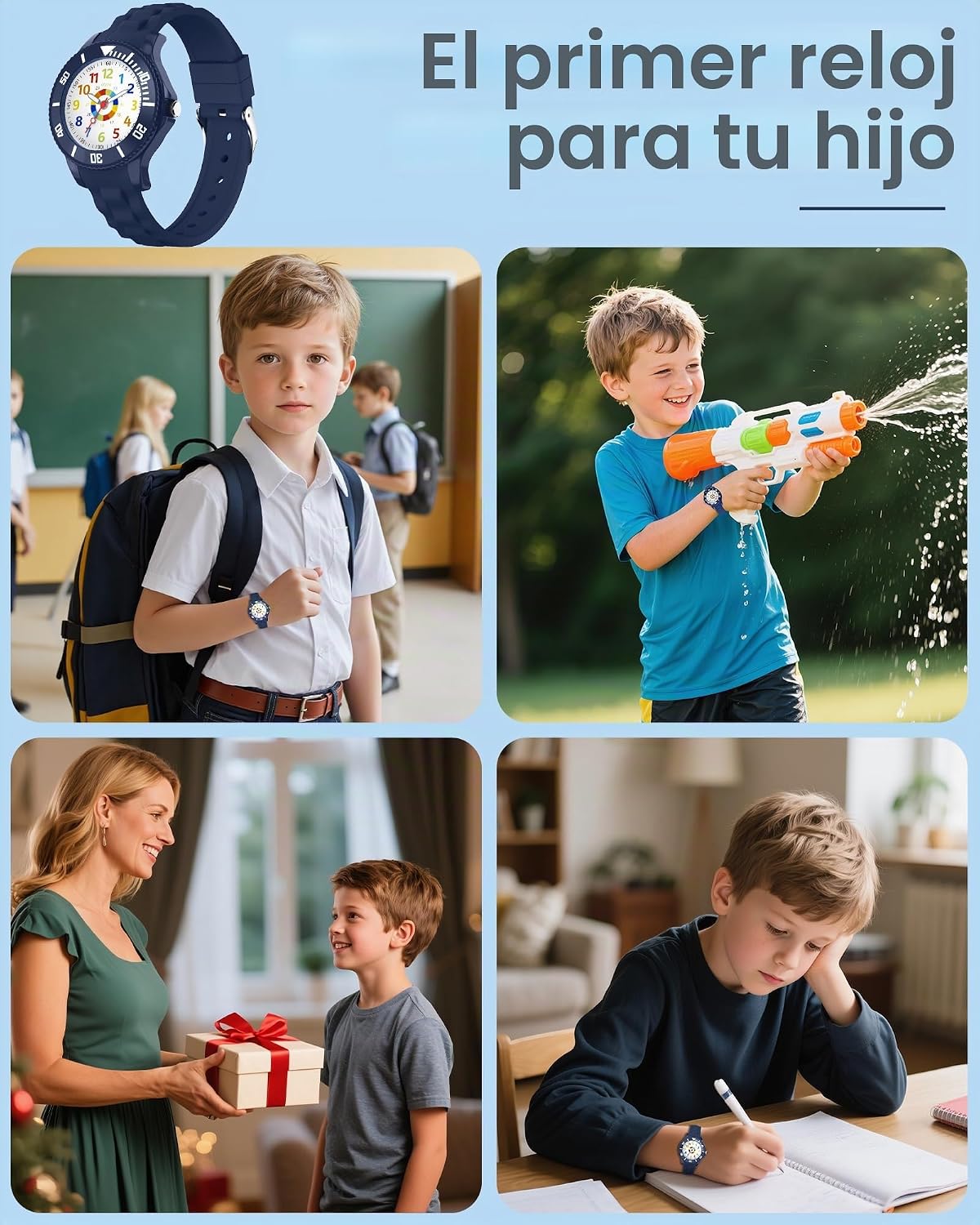 Detalle de Ayybboo Analógico: reloj educativo para niños 4–12 años