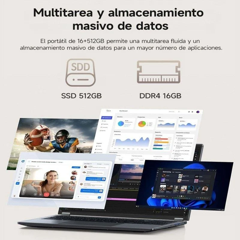 Detalle 2 de Vanwin UL1561 15,6" Ryzen 5 7430U, 16GB RAM, 512GB SSD, Radeon Vega 7, Windows 11 Pro