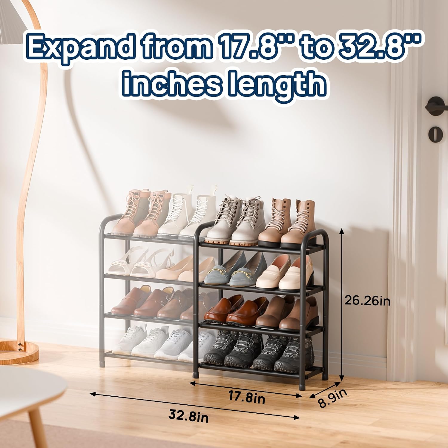 Thumbnail 1 de EnjoyBasics Expandable 4‑Tier Shoe Rack