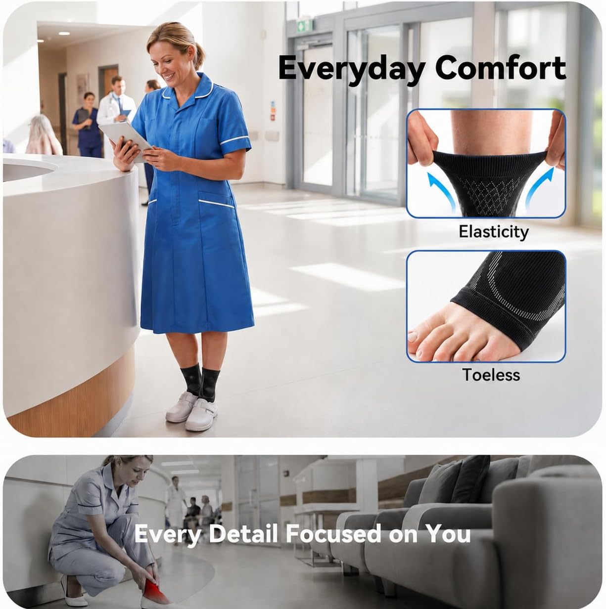 Thumbnail 6 de Toeless Neuropathy Compression Socks