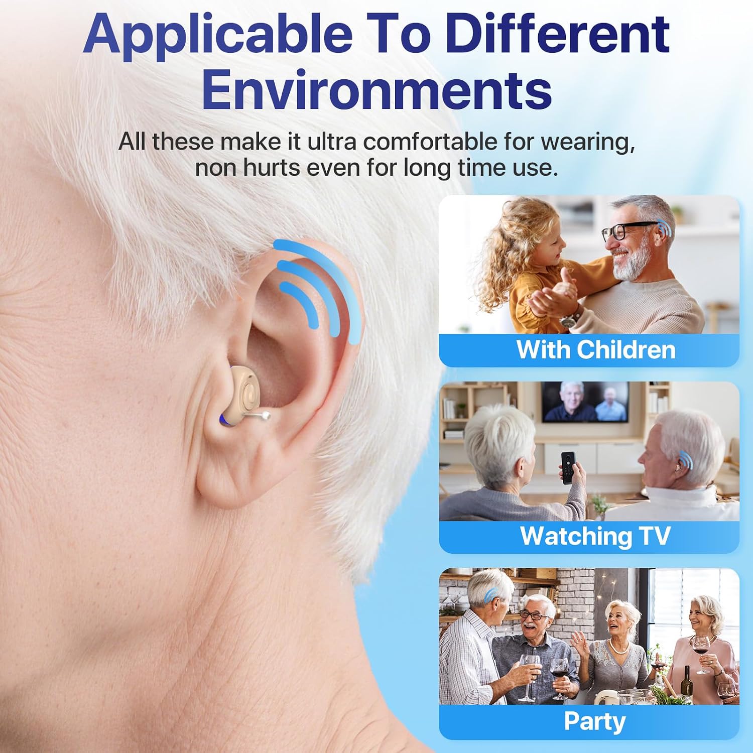 Thumbnail 6 de Eumspo JH-A490 Rechargeable ITE Hearing Aids with Noise Reduction