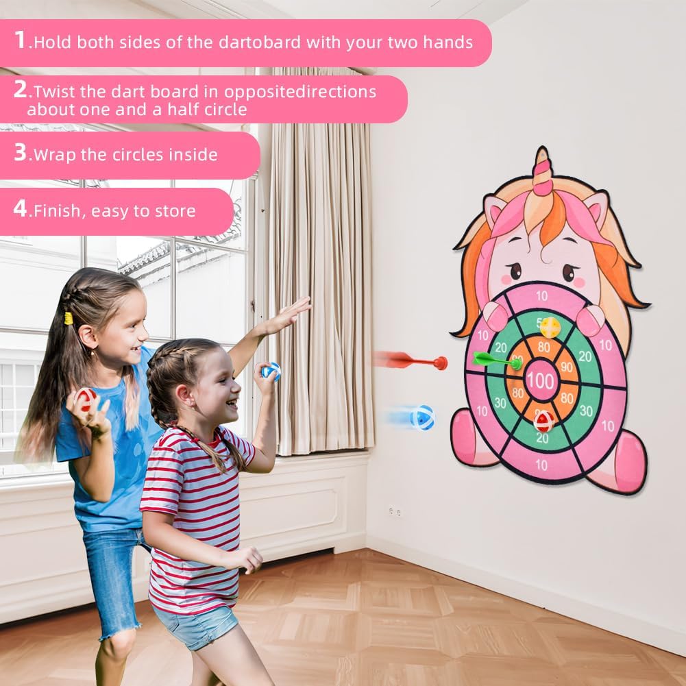 Thumbnail 5 de Vicloon Double Sided Dart Board with 12 balls