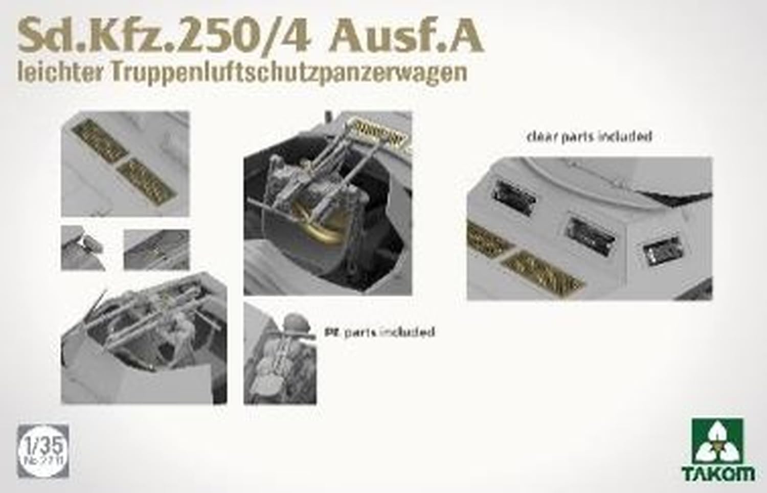 Thumbnail 4 de タコム TKO2211 1/35 Sd.Kfz.250/4 A型 軽対空装甲兵員輸送車 プラモデル
