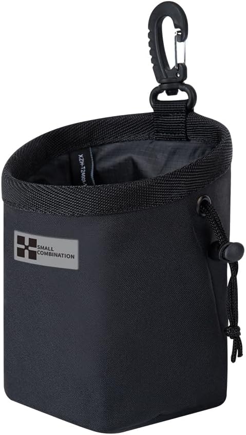 Detalle de Small Combination Nylon Drawstring Bag with Carabiner, Mint Green (Black)