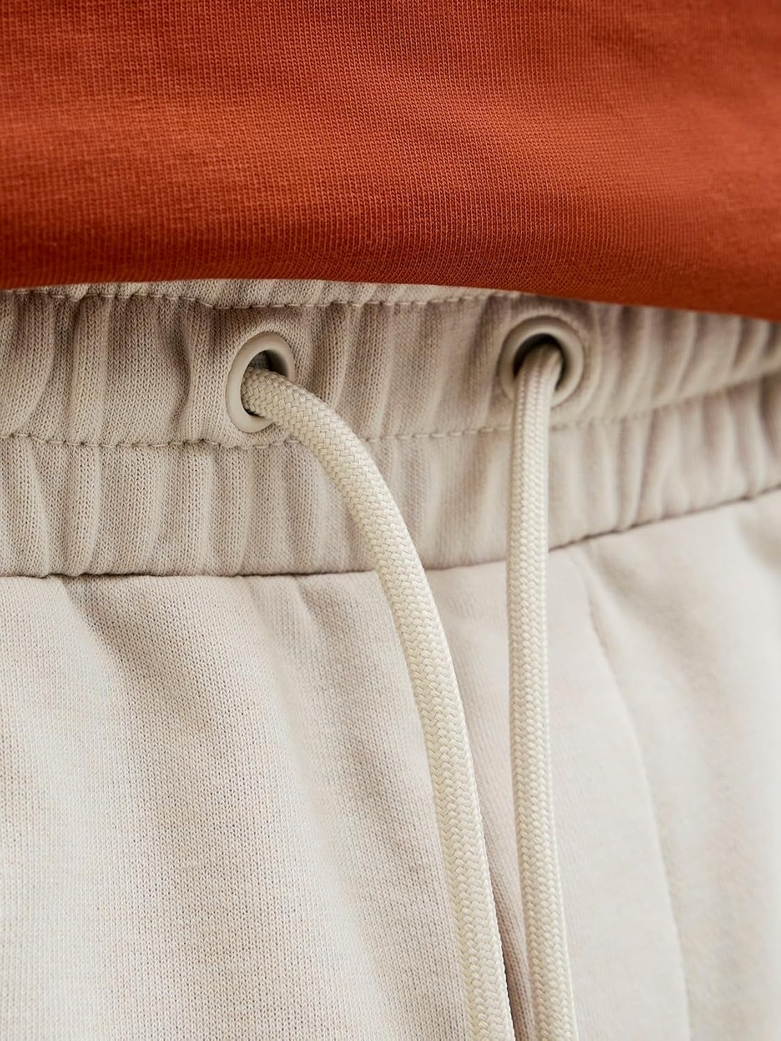 Detalle de Jack & Jones Herren Sweat Short JPSTNEWSOFT – Komfortabler Jogger-Short mit Kordelzug