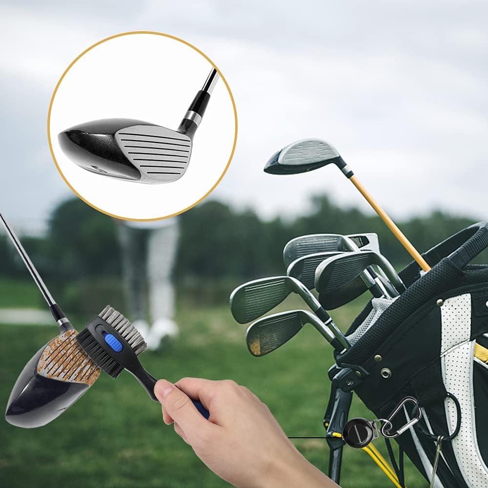 Thumbnail 6 de THIODOON 2-Pack Golf Club Brushes with Dual Bristles, Groove Cleaner and 2-ft Zipline