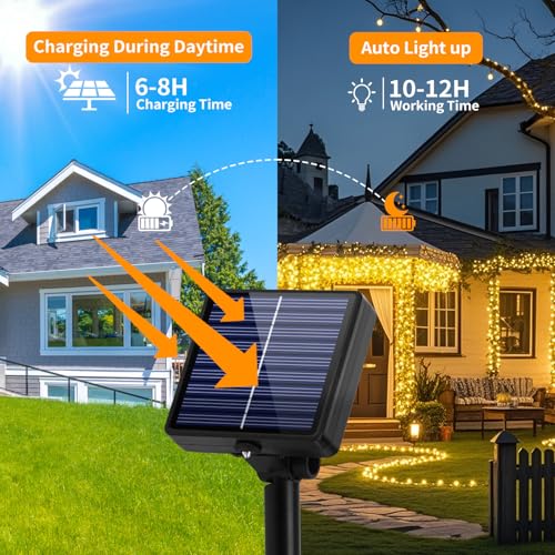 Thumbnail 1 de Hoteril Guirnalda de Luces Solares LED Exterior 51 m – 150 LEDs (3×17 m), IP65, 8 modos con memoria
