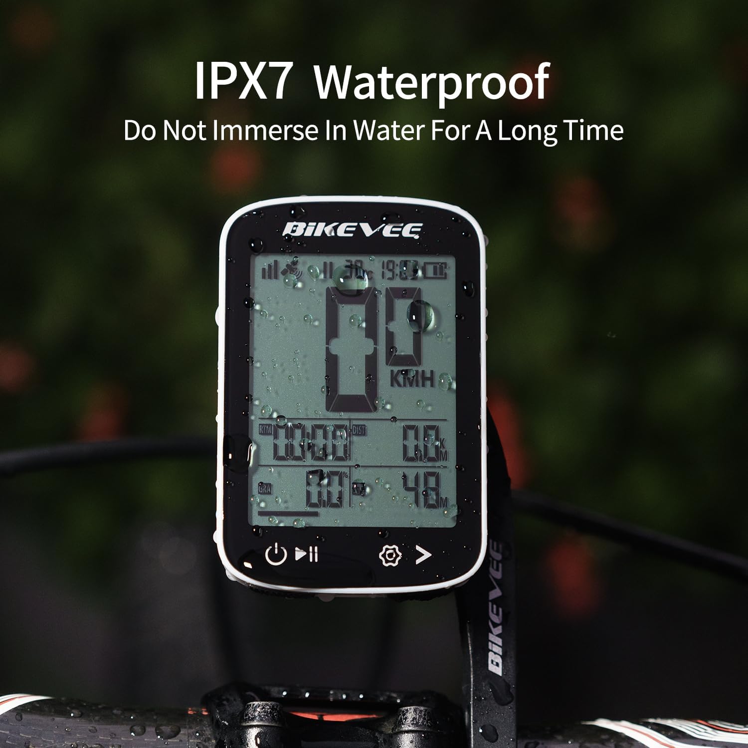 Thumbnail 6 de Bikevee GPS Bike Computer with 2.4 Inch Wireless Speedometer (IPX7, Auto Start/Stop)