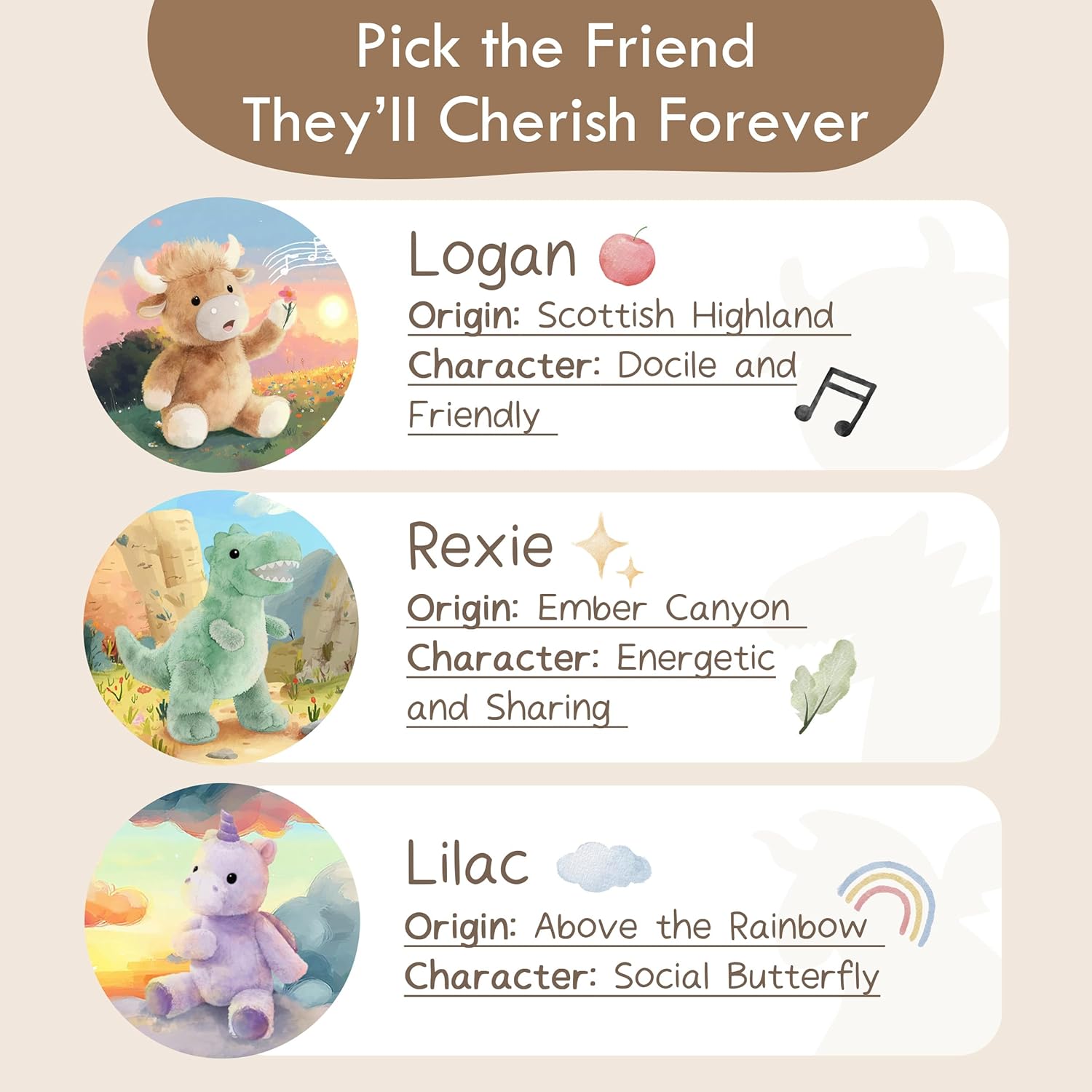 Thumbnail 6 de Moonkie Kindergartenrucksack mit abnehmbarem Plüsch-Dinosaurier Rexie – Kita-Rucksack für Mädchen (1–3 Jahre)