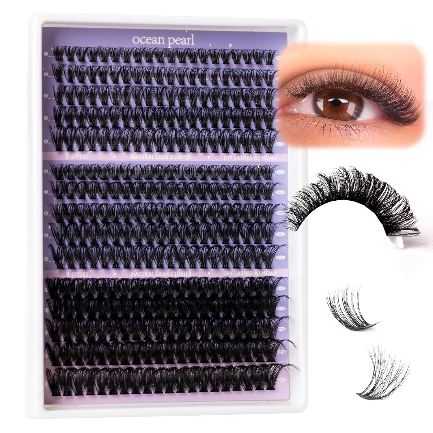 Thumbnail 4 de Ocean Pearl Lash Clusters 320pcs 11–20mm lashes