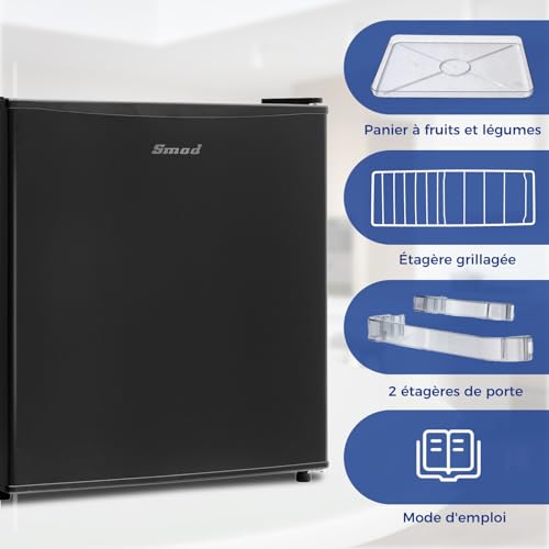 Thumbnail 8 de Smad Mini Frigo 48L — Réfrigérateur compact 45L utiles, porte réversible et plage 0–10°C