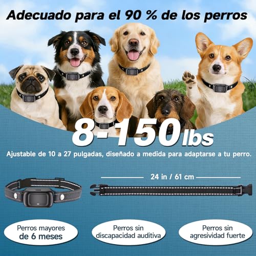 Thumbnail 4 de Holercoco Collar Antiladridos para Perros — 3 Modos de Entrenamiento, Impermeable IPX7 y Talla Ajustable