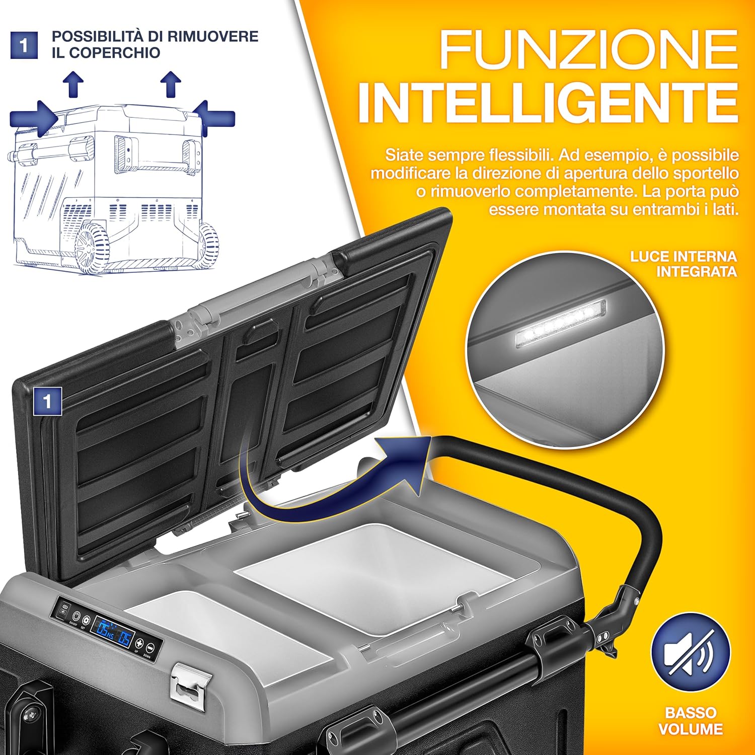 Thumbnail 2 de tillvex® Frigorifero compressore elettrico 50 litri con WiFi e app, 12/24V e 230V