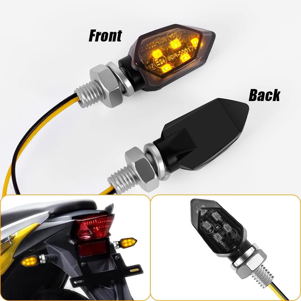 Thumbnail 2 de URAQT Motorcycle LED Turn Signal Light – 4 Pack Universal, Waterproof 12V Indicators