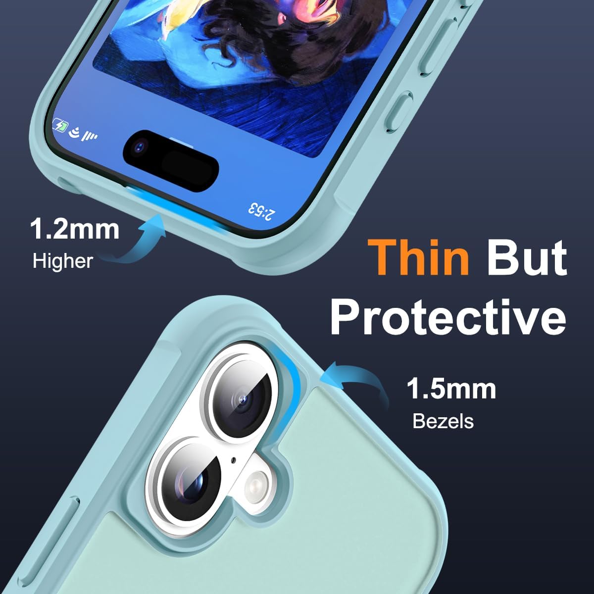 Thumbnail 5 de SKYLMW iPhone 17 Case with Invisible Magnetic Ring Stand and Military-Grade Protection