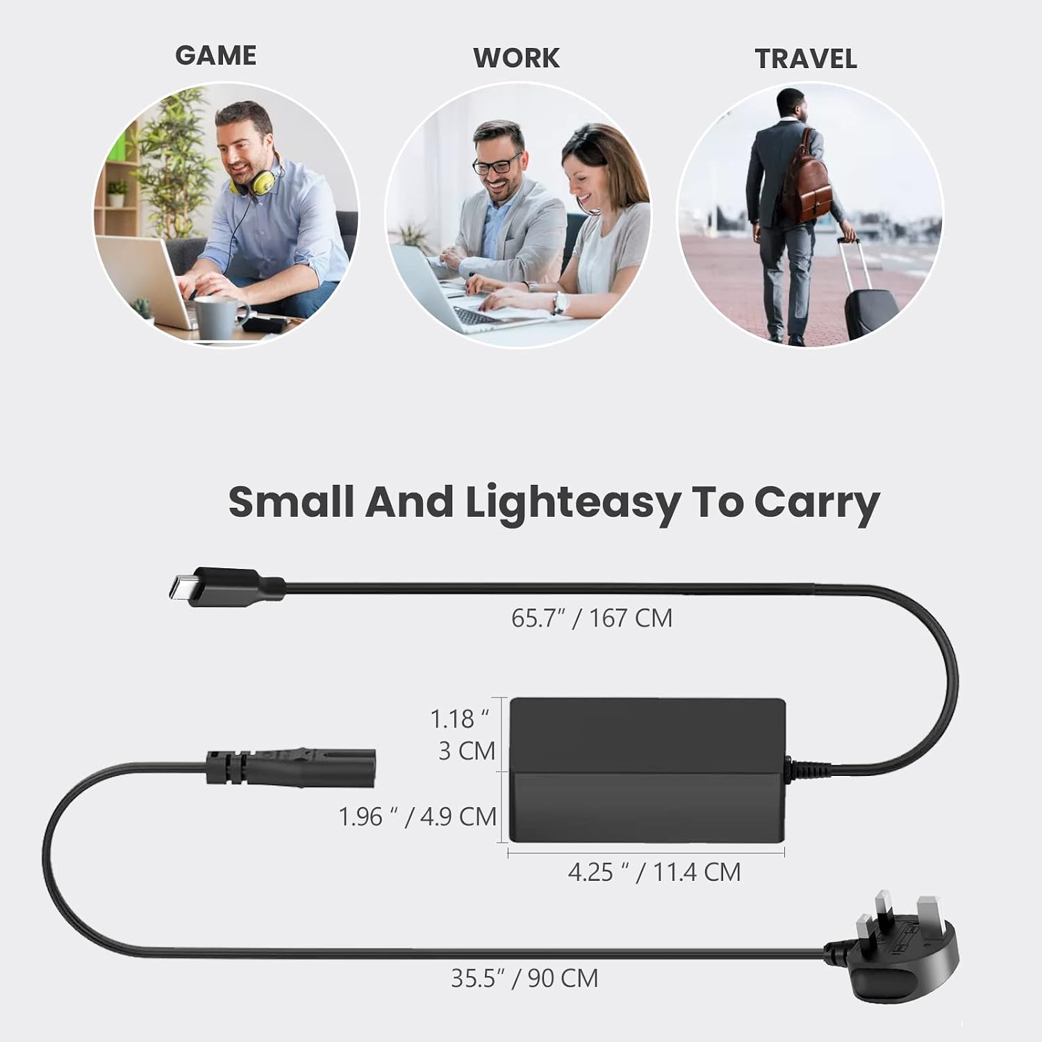 Detalle 2 de 45W USB C Laptop Charger, Zosam