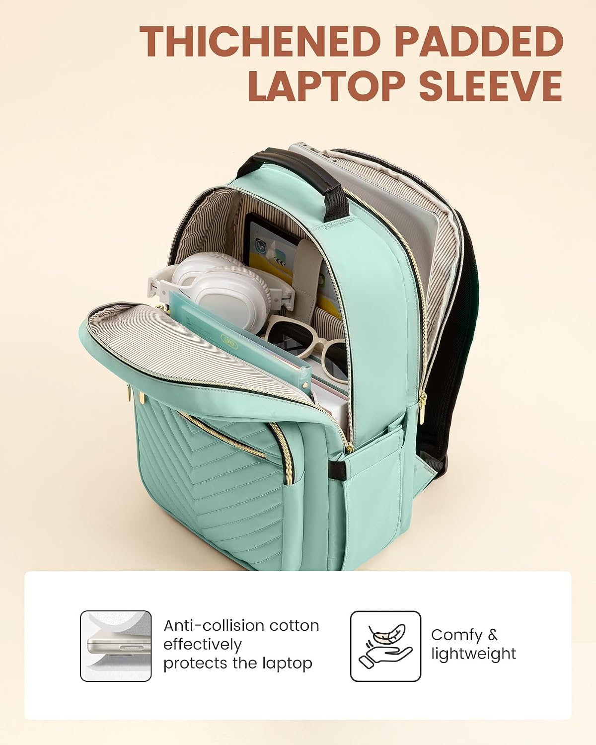 Detalle de LOVEVOOK Laptop Backpack, 17.3-Inch Laptop Compartment