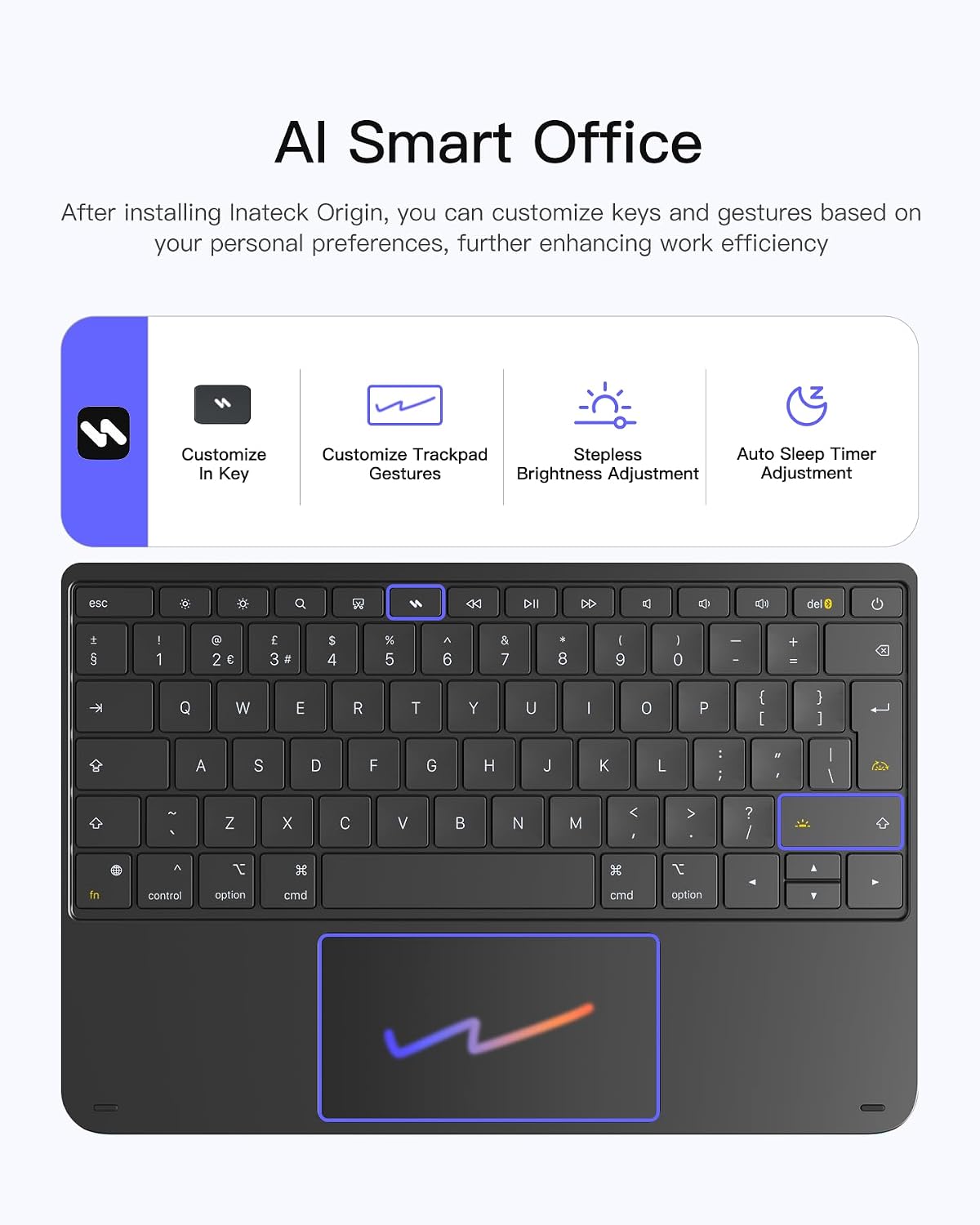 Thumbnail 6 de Inateck NeoMagic KB903 magnetic keyboard 7‑colour backlight
