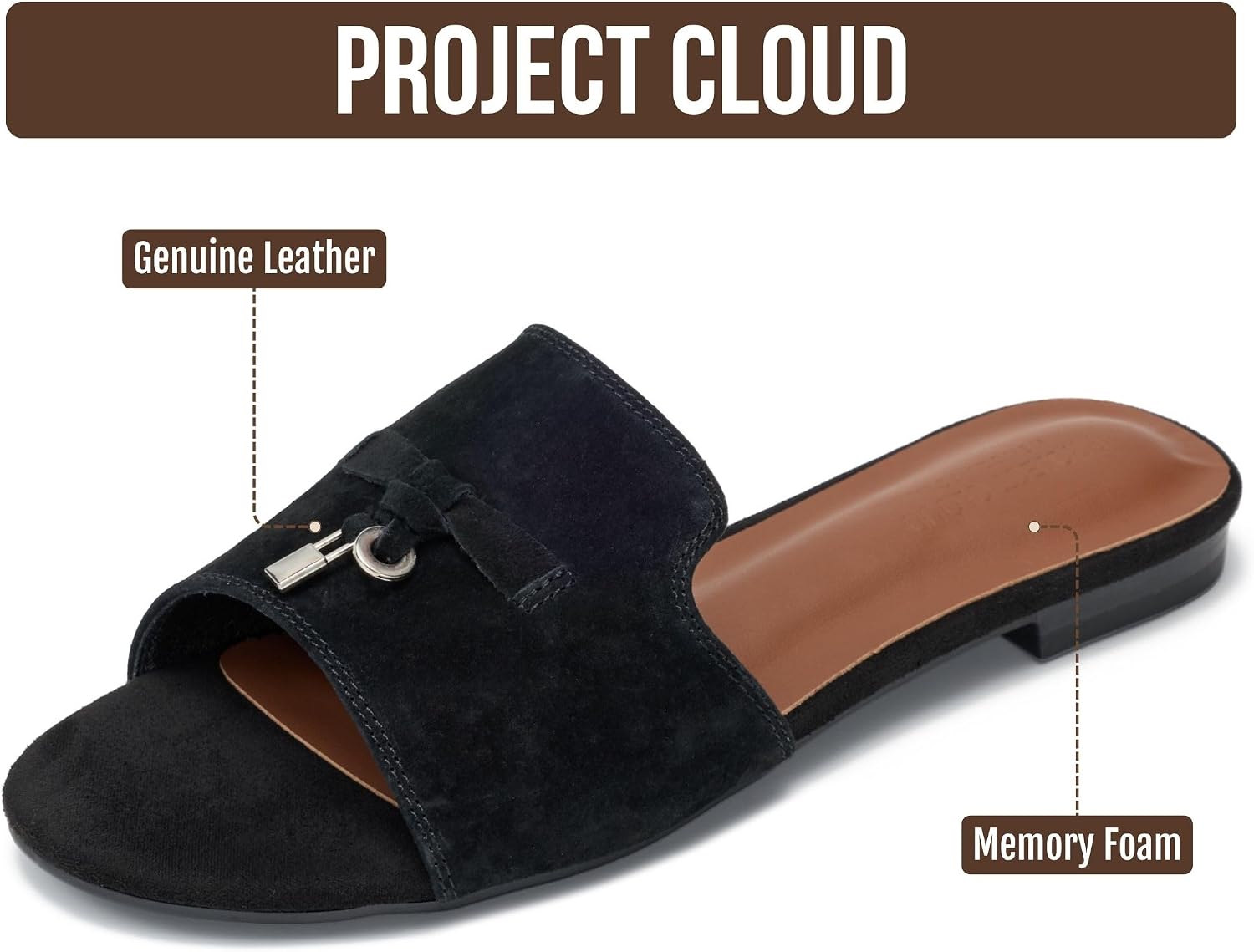 Detalle de Project Cloud Leather Slide Sandals