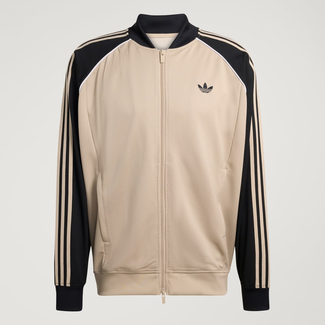 Detalle 2 de CHAQUETA DEPORTIVA HOLGADA DE MALLA – Adidas, beige