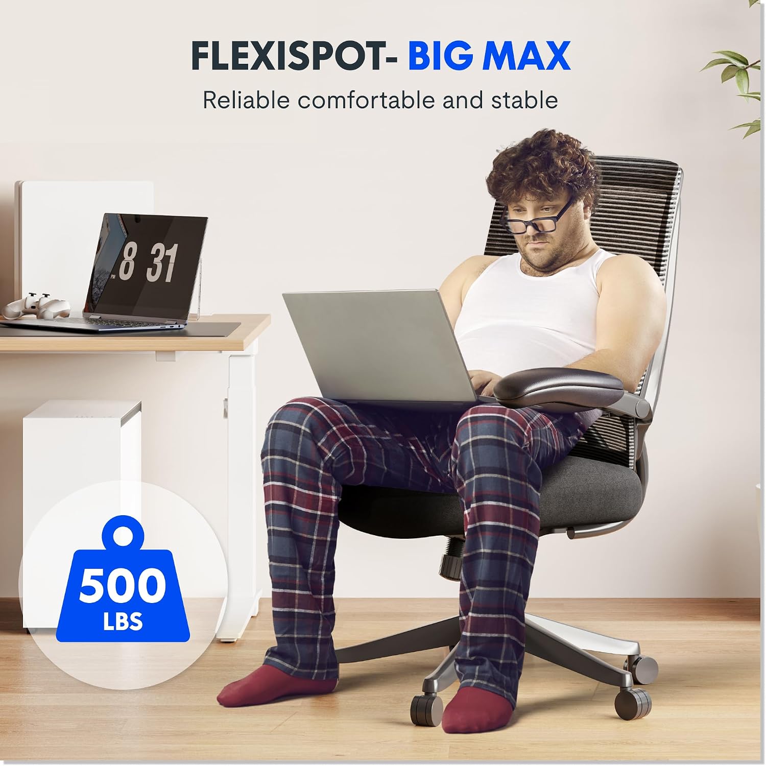 Thumbnail 1 de FLEXISPOT Heavy-Duty Ergonomic Office Chair (227 kg Capacity) for Big & Tall Users