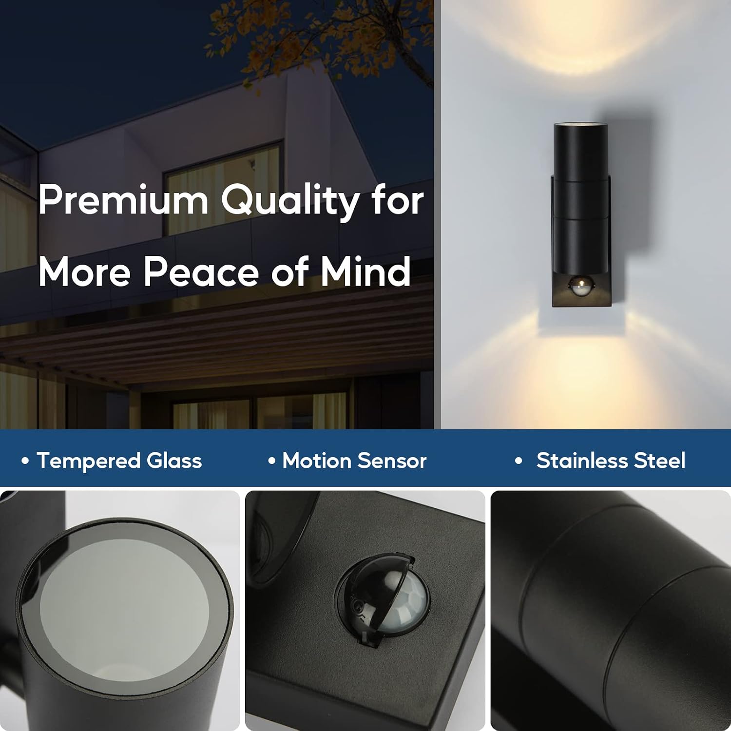 Detalle 1 de Kerry outdoor wall lights with motion sensor