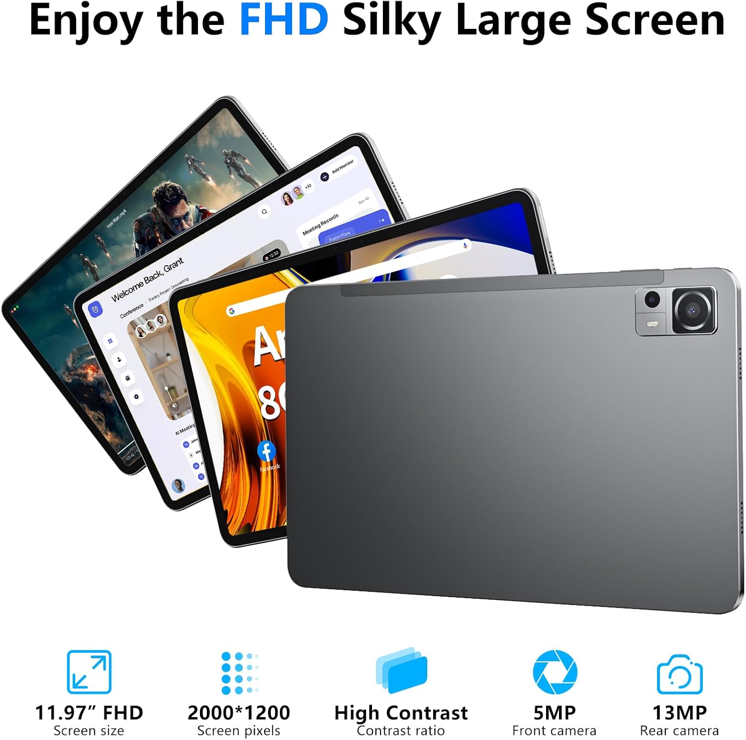 Thumbnail 1 de sgin tablet sgintablet-T12S Android 13 Tablet, 11.97-Inch 2000 × 1200 Display