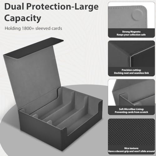 Detalle de Aolso Caja de Barajas para Cartas: organización fiable para 2400+ cartas sin fundas
