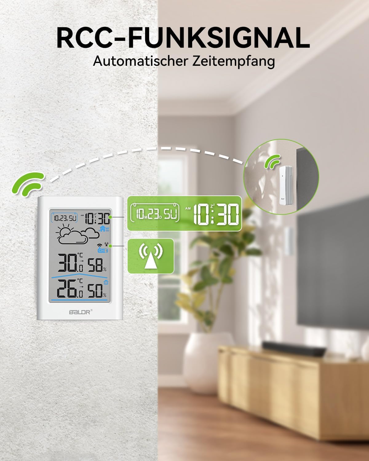 Thumbnail 1 de Wetterstation Funk mit Außensensor, DCF