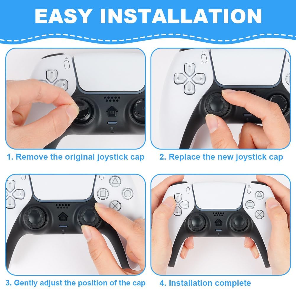 Thumbnail 4 de AYESY Thumb Grip Joystick Caps for PS5/PS4 Controller – 10-Pack Wear-Resistant, Non-Slip TPU Caps