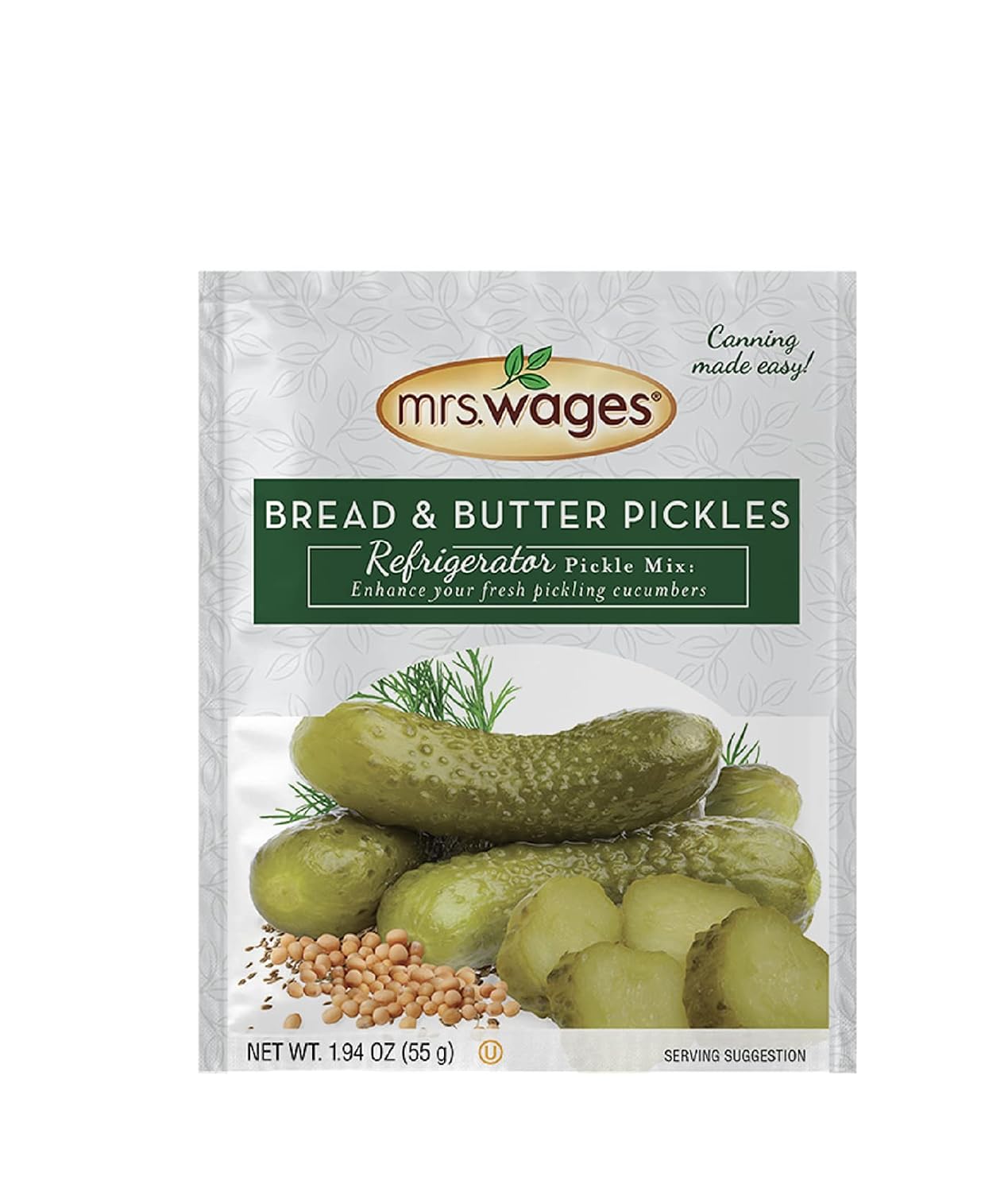 Detalle de Mrs. Wages W625-DG425 Bread and Butter Refrigerator Pickle Mix, 12 Packets