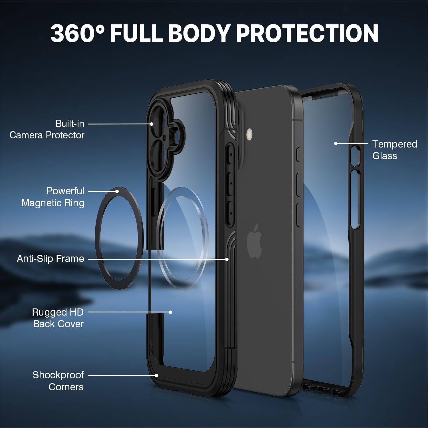 Detalle de CENHUFO iPhone 17 6.3 case with glass