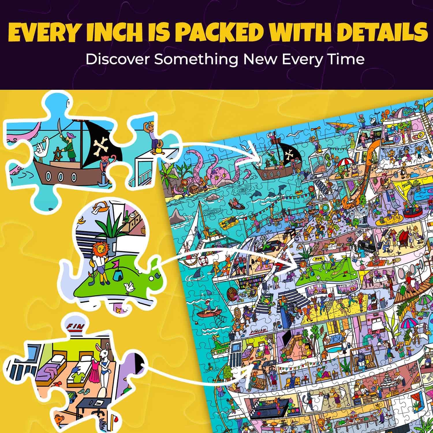 Detalle 2 de QUOKKA 1000-Piece Animal Bash Puzzle 🧩