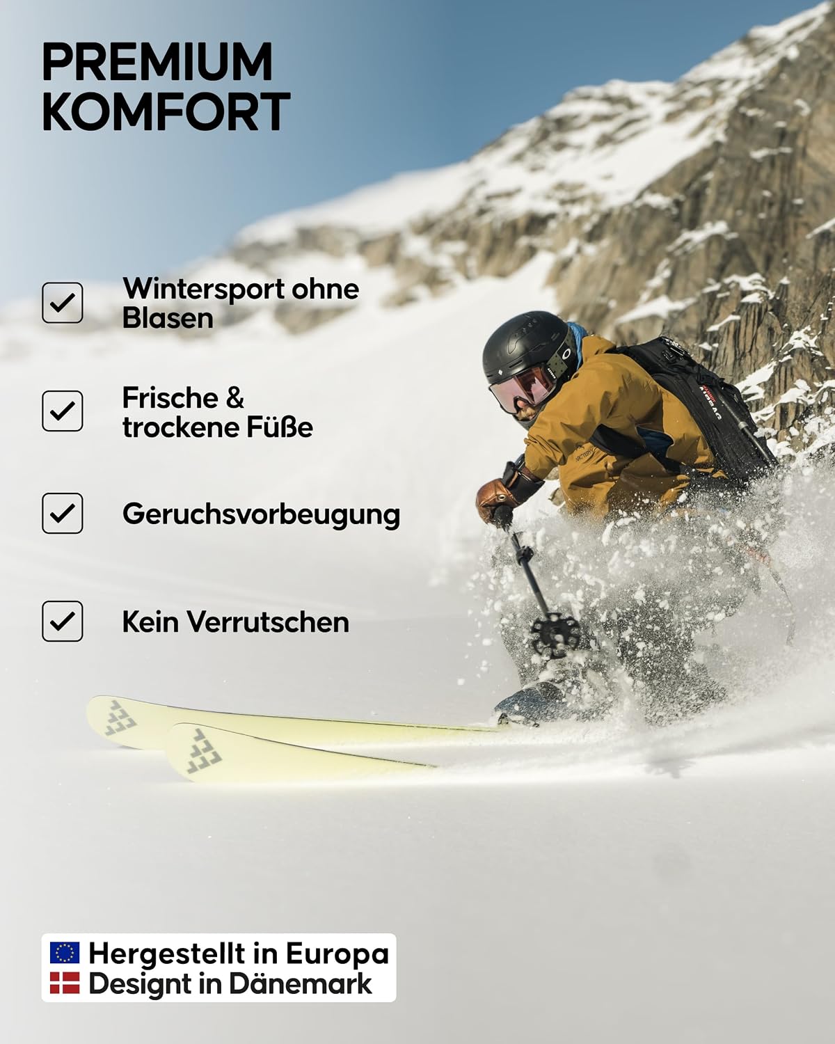 Thumbnail 2 de DANISH ENDURANCE Merino Skisocken 1–2 Paar