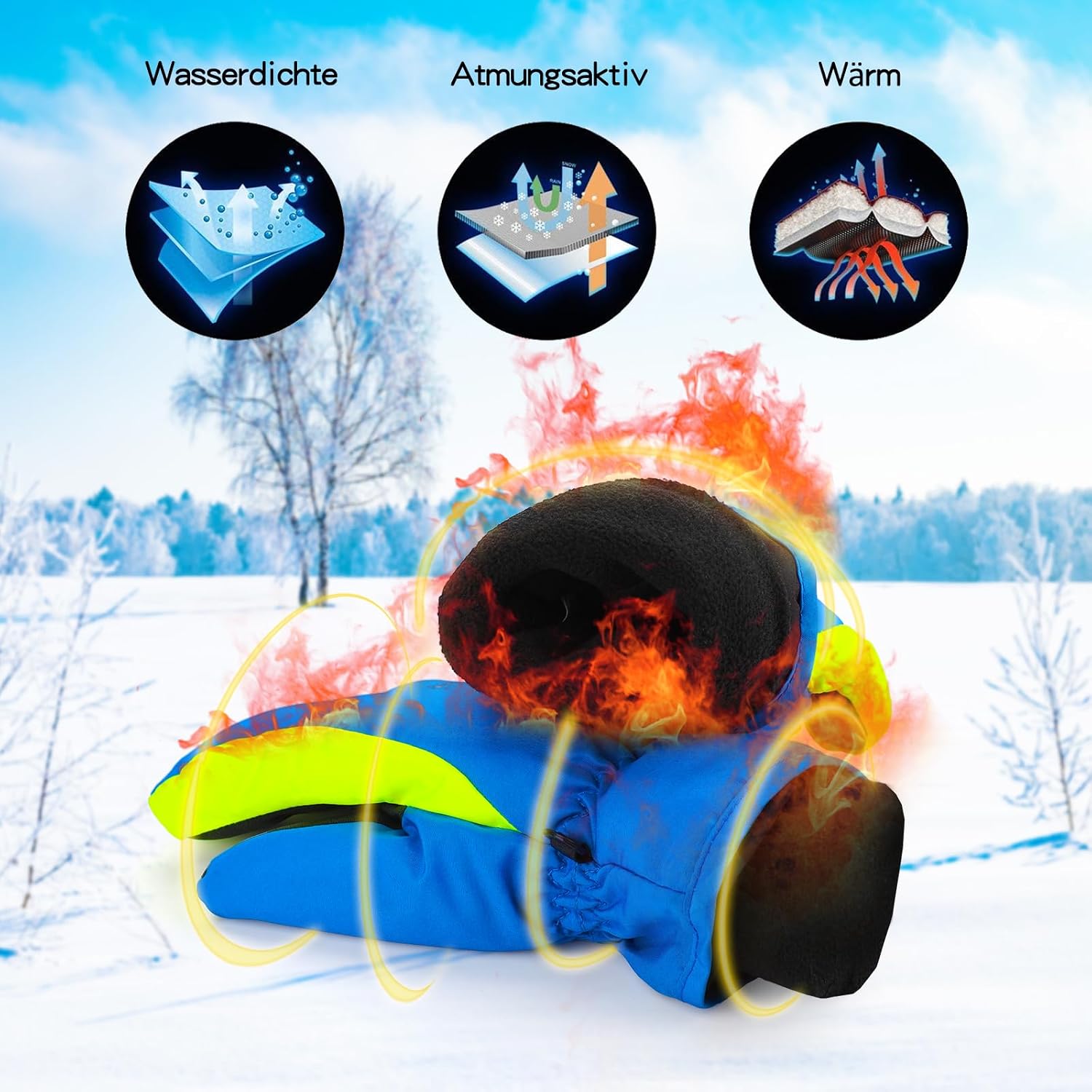 Detalle 2 de TBoonor Winterhandschuhe Kinder — wasserdicht und warm