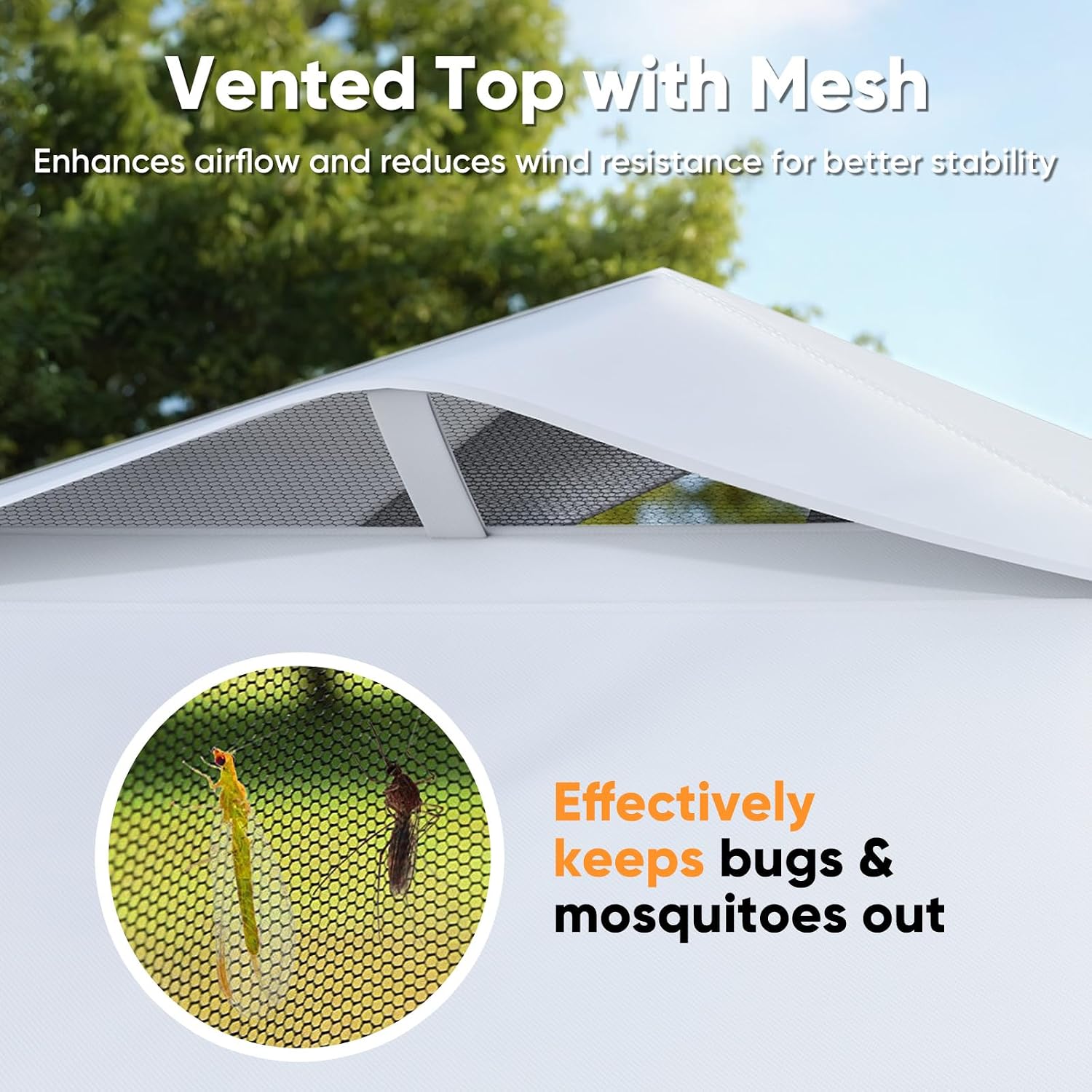 Detalle de Quictent CV1203 10x10 Replacement Canopy Top with Air Vent, UV Protection