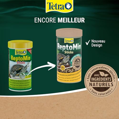 Detalle de TETRA ReptoMin Sticks Tortues d’Eau 1 L — alimentation complète pour tortues d’eau
