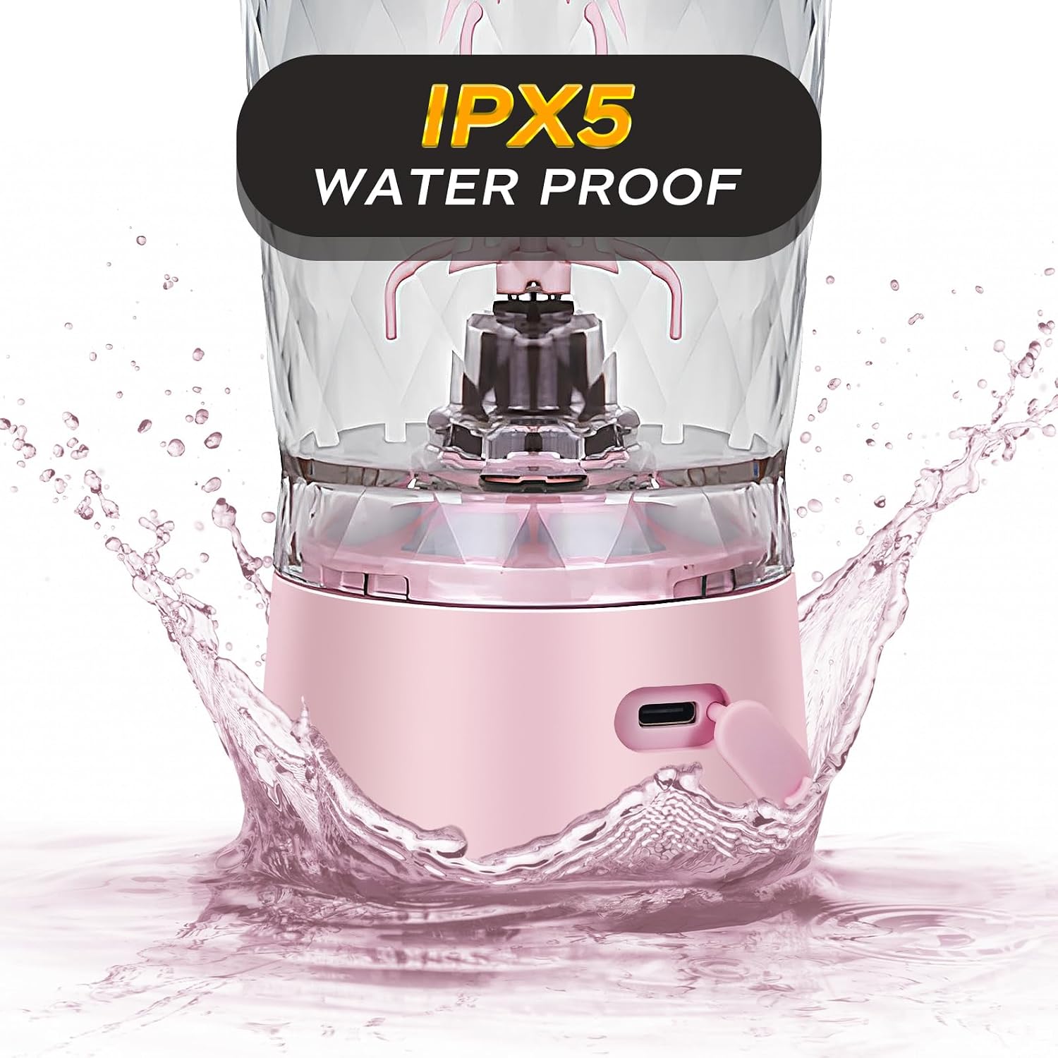 Thumbnail 4 de Electric Protein Shaker Bottle 550ml Pink 🧪