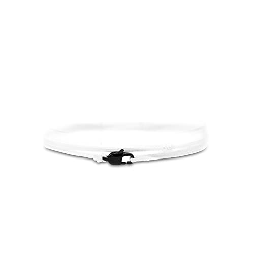 Detalle de Made by Nami Dünnes Wickel-Armband Herren & Damen mit Karabiner-Hakenverschluss – Maritimes, minimalistisches Stoff-Armband