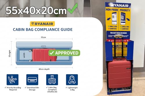 Detalle de Maleta de Cabina Rígida 55x40x20 cm Expandible de Unik REVOLUTION – 41L, ABS ligero, 4 ruedas, TSA y 2,8 kg (Coral)