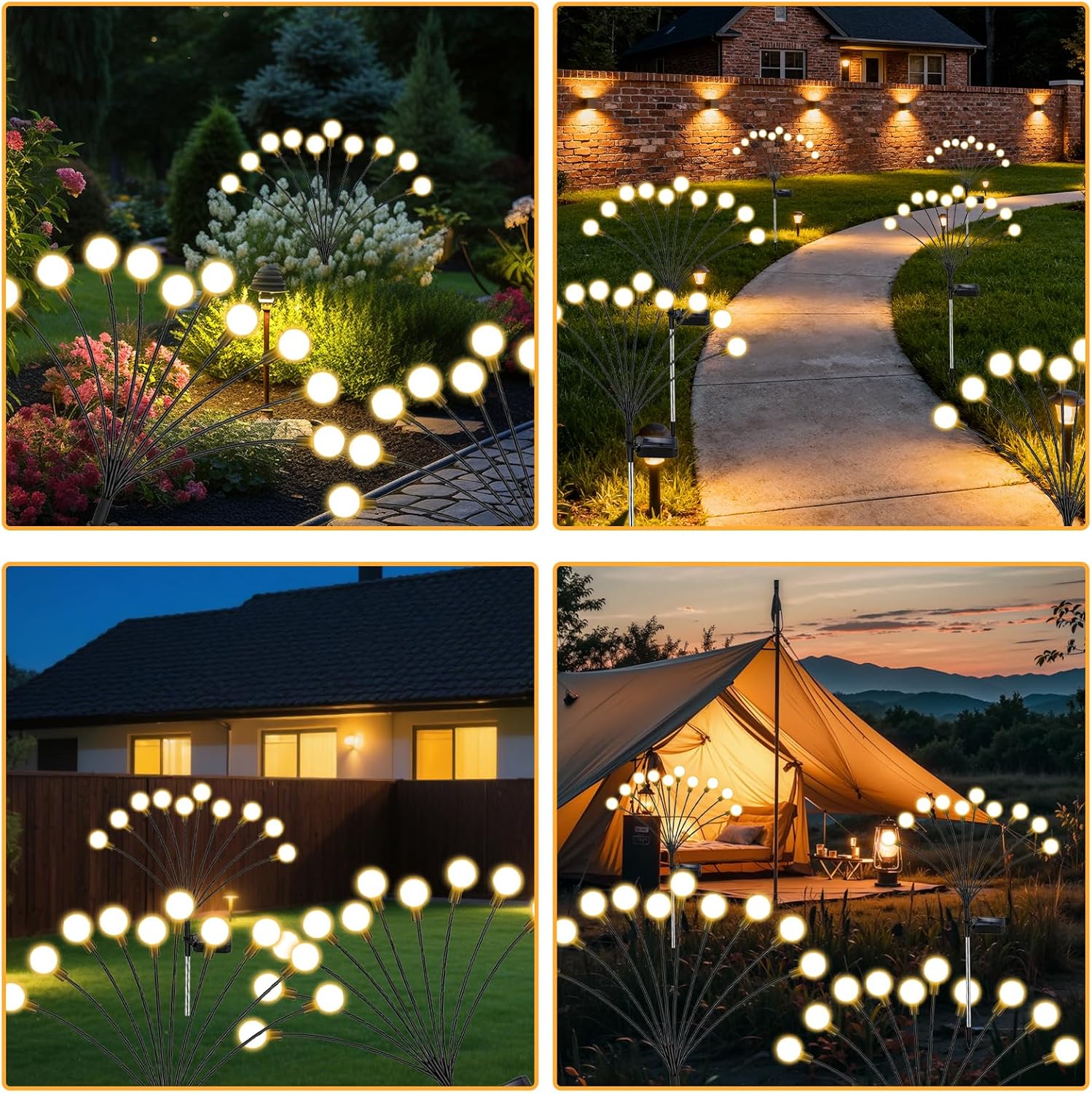 Thumbnail 6 de Solar Lights Outdoor, 6 Pack Firefly Lights – Waterproof, UK Garden Decor