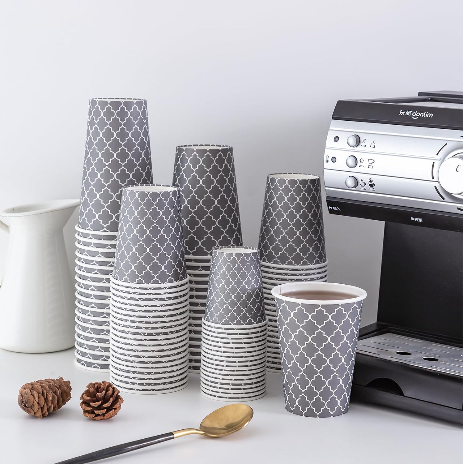 Thumbnail 4 de Lamosi Coffee Cups 12 oz disposable paper cups
