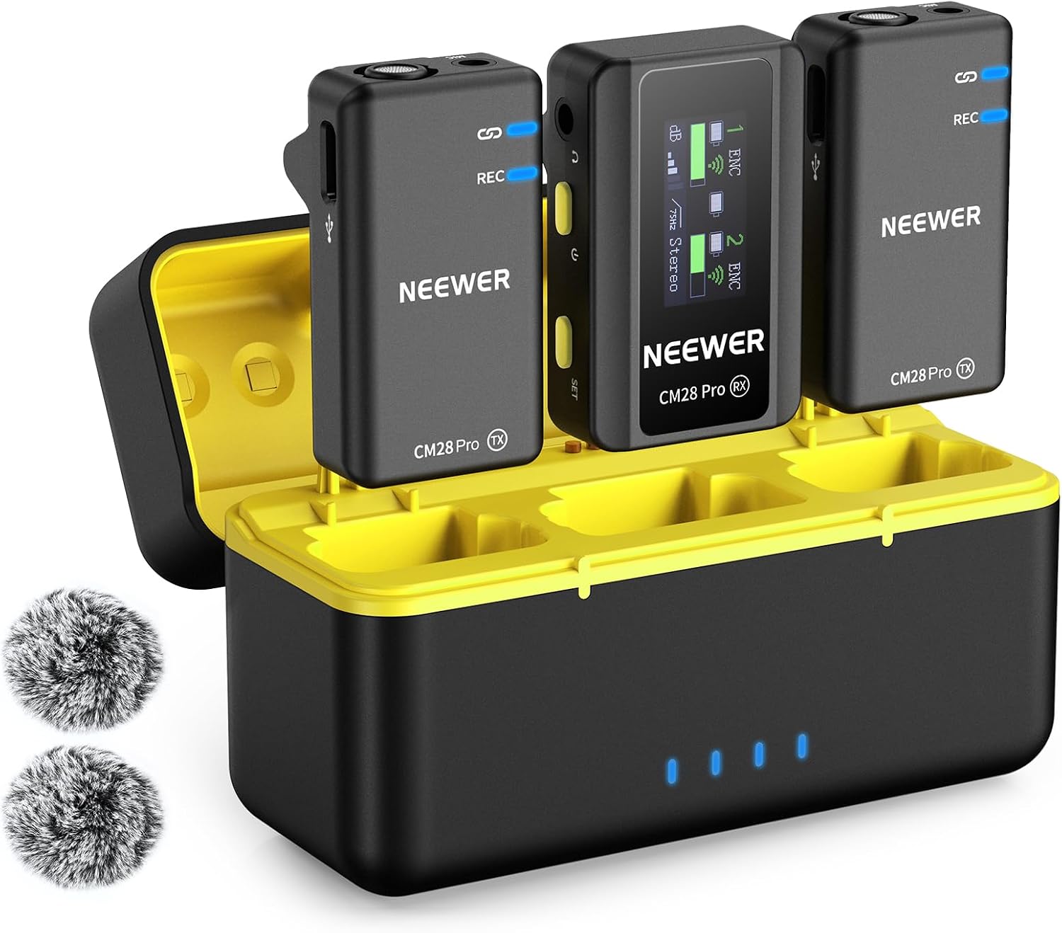 Detalle de NEEWER CM28 PRO kabelloses Lavalier-Mikrofon 9 Std đ€