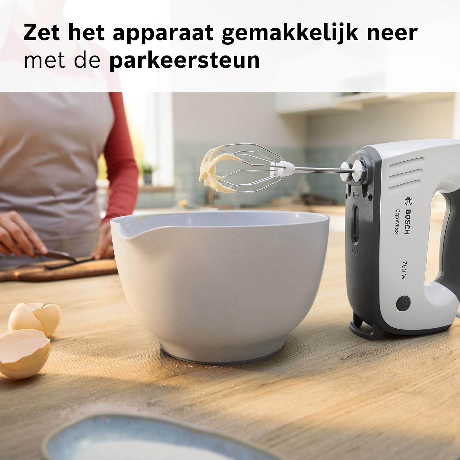 Detalle 2 de Bosch ErgoMixx MFQ37470 handmixer 750 W met 5 snelheden en accessoires